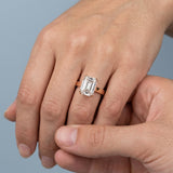 Emerald Flat-Band Solitaire Engagement Ring Setting