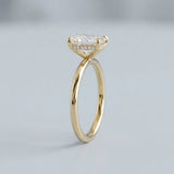 Radiant Hidden-Halo Diamond Engagement Ring Setting