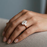 Oval and Baguette Three-Stone Ring Setting