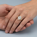 Oval and Baguette Three-Stone Ring Setting
