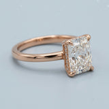 Radiant Underside-Diamond Hidden-Halo Ring Setting