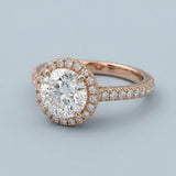 Timeless Round Brilliant Halo Ring Setting