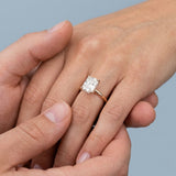 Radiant Hidden-Halo Diamond Engagement Ring Setting