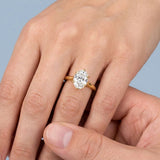 Oval Six-Prong Cathedral Engagement Ring Setting