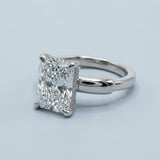Radiant Four-Prong Two-tone Basket Solitaire Ring Setting