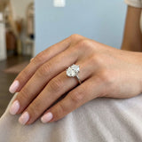 Oval Six-Prong Cathedral Engagement Ring Setting