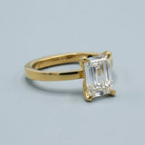 Eagle Claw Emerald Lab-Diamond Solitaire — 2.00 ct Centre Minimum