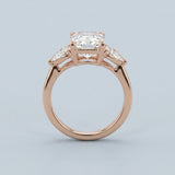 Radiant and Pear Lab-Grown Diamond Ring — 3.93 ct tw