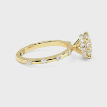 Round Brilliant Cut Diamond Hidden Halo Unique Sides