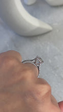 2.77 ct tw Round Lab-Grown Diamond Engagement Ring with Hidden Halo and Pave Band