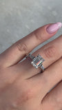 Classic Emerald Cut Three-Stone Diamond Ring