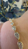 Pear shape Bezel Set Lab Grown Diamond Tennis Bracelet 4.50 cttw
