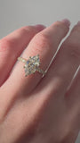 Marquise Brilliant Cut Diamond Hidden Halo French Cut Pavé sides 2.00+ ct, D-E/VS