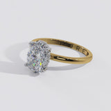 Hidden Halo Oval Brilliant Cut