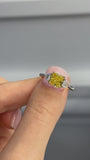 White and Yellow Gold Lab Grown Diamond Ring 1.50+ ct