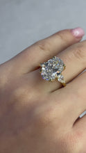 Harmonious Trio: Oval & Pear Lab-Grown Diamonds Engagement Ring