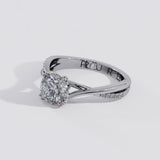 Twisted Sides Round Diamond Ring