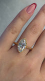 Marquise Diamond Milgrain Bezel Engagement Ring