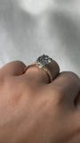 Two-Tone Oval Cut Diamond Engagement Ring