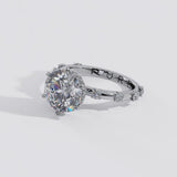 Round Brilliant Cut Diamond Hidden Halo Unique Sides