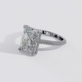 Hidden Halo Radiant Cut Diamond Engagement Ring