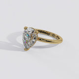 Hidden Halo Pear Brilliant Cut