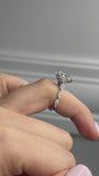 Oval Lab-Grown Diamond Ring with Marquise Accents