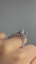 Unforgettable Sparkle: Three Row Pave Cushion Lab-Grown Diamond Ring