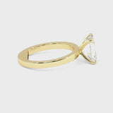 Eagle Claw Emerald Cut Diamond Solitaire Engagement Ring