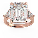 Elongated Radiant Diamond With Bullet Side Stones