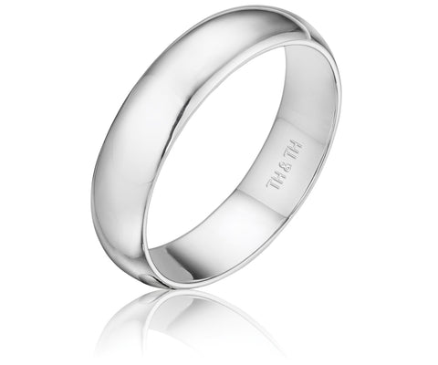 Understated half round wedding band