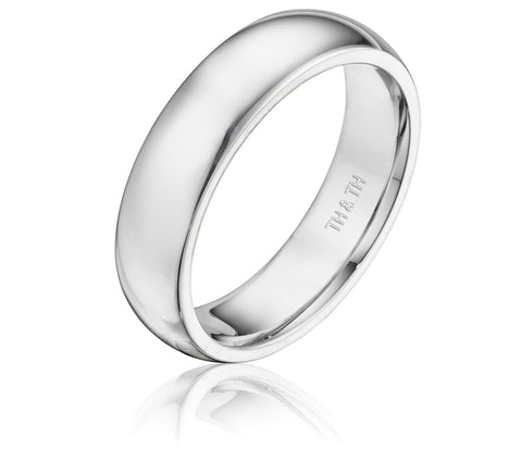 Classic half round comfortable fit wedding band