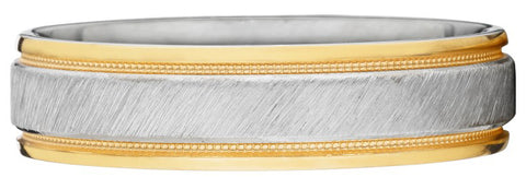 Modern comfortable fit two tone band