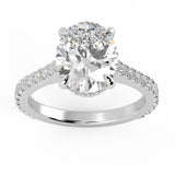 Hidden Halo Oval Brilliant Cut French Cut Pavè