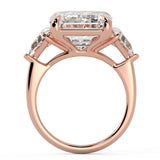 Elongated Radiant Diamond With Bullet Side Stones