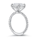 Four Prong With Side Diamonds