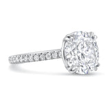 Four Prong With Side Diamonds