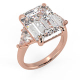 Elongated Radiant Diamond With Bullet Side Stones