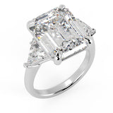 Elongated Radiant Diamond With Bullet Side Stones