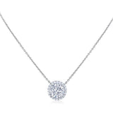Bespoke Halo Diamond Pendant Necklace