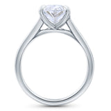 Clean Lines Oval Diamond Solitaire, with Rubies Inside.