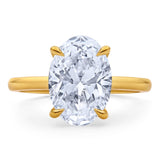 Clean Lines Oval Diamond Solitaire, with Rubies Inside.