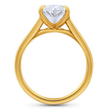 Clean Lines Oval Diamond Solitaire, with Rubies Inside.