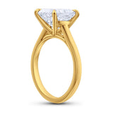 Cushion Diamond Yellow Gold Solitaire