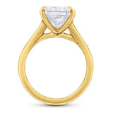Cushion Diamond Yellow Gold Solitaire
