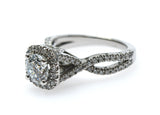 Twisted Sides Best Ever Halo Round Ring