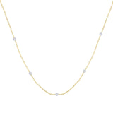 Floating Diamond Station Necklace