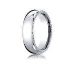 Wedding band with side diamonds wedding band 6 mm +