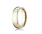 Wedding band with side diamonds wedding band 6 mm +