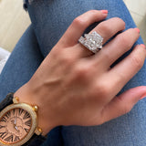 Elongated Radiant Diamond With Bullet Side Stones